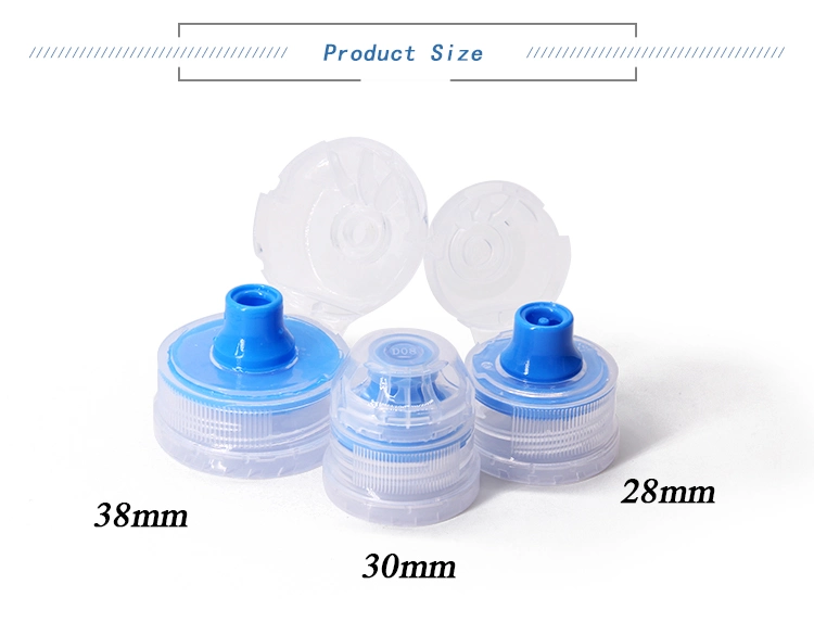 28mm 38mm Sport Flip Top Plastic Bottle Cap for Drink Water Beverage