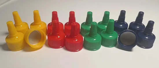 Bouchon supérieur rabattable en plastique transparent de 28 mm pour bouteilles de boisson et d'eau